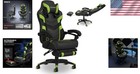 Durable Computer Gaming Chair With Footrest For Adults In Racing Style Design