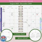 Kate Spade New York Daily Planner 2025-2026 Large Agenda August 2025-december