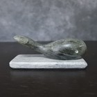 Vintage Inuit Canadian Carved Stone Whale Figurine