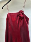 Debut Debenhams Prom Bridesmaid Party Dress Ballgown Size 6 Burgandy Wine Roses