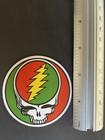 Grateful Dead Sticker Round Red Green Yellow Iconic 60s Classic Rock Band Ca New