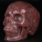 5 0  Strawberry Quartz Crystal Carved Crystal Skull  Realistic  Crystal Healing