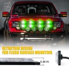 White Green Led Strobe Light Kit With Control Panel - Emergency Safety Flashing