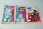 Vintage Self Cover Buttons Lot Penn And Prims Brass 10 Total Nos Size 36   45