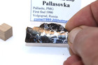 Pallasovka Meteorite    Pallasite-pmg 5 95 Grams  Polished Part Slice  Very Nice