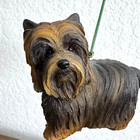 Yorkshire Terrier Dog Christmas Ornament Holiday Yorkie Dog Mini Resin Figurine