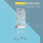 Open Play Top Canary Parakeet Cockatiel Lovebird Finch Bird Cage Rolling Stand