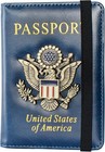 Passport Holder Cover And Card Case Slot Combo Rfid Blocking Leather Travel Pass