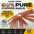 12 Pack 3 5  Solid Copper Nails Heavy Duty Pure Copper Spikes Made In Usa