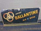Antique Extra - Large 53 X 23 In Metal Sign Drink Ballantine Beer   Ale - Unique