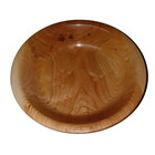 Wood Turned Cherry Bowl Handmade Lathe 9 Inch Figured Signed