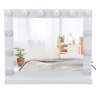 Large Hollywood Makeup Vanity Mirror White Beauty Mirror Dimmer With Light Stage