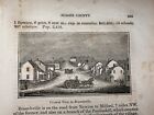 Antique Book Pg  Engraving info Branchville  Sussex County  New Jersey