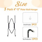 3 Pack Plate Hangers For The Wall  Suitable 4-5 Inch Art Inch  Black