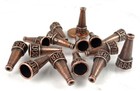 10 Antique Copper Pewter Cone Beads Caps 22x10mm