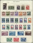 San Marino Collection On Complete Scott International Pages To 1940
