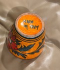 Vtg Italian Pottery Planter Floral Decoration 4 5 x5  Hand Painted Italy Read