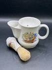 Vintage Scuttle Shaving Mug Cup Tall Ship With Brush