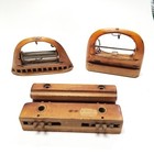 Antique Wooden Textile Fabric Ribbon Shuttle Weaving Thread Bobbin Loom Decor