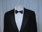 Oxxford Clothes Vintage Solid Black One Button Tuxedo Jacket 44