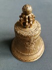 Antique Russian Miniature Gilt Bronze Tzar Bell 19thc