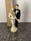 Vintage Wilton Wedding Cake Topper 4     Bride And Groom Plastic 1995