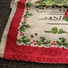 Vintage Mcm    Christmas Linen Tea Towel Noel Carolers Set Of 2