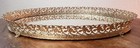Vintage Oval Gold Floral Filigree Mirrored Vanity Tray Mirror Large 17  X 12 
