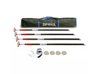 Zipwall Zp4 10 Ft  Ss Dust Barrier Poles  4-pack  With 2-adhesive Zippers   Bag