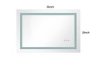 36 28 Led Lighted Bathroom Wall Mounted Mirror Anti-fog Separately Contr Dimmer