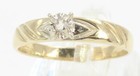   14k Yellow Gold Genuine Solitaire Diamond Illusion Engagement Ring Size 11