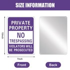 Yaocom 8 Pcs No Trespassing Signs Private Property Metal Rust Aluminum Sign