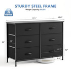 6 Drawer Dresser For Bedroom  Fabric Storage Organizer With Sturdy Metal Frame