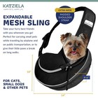 Katziela   Expandable Sling Bag Front Shoulder Pet Carrier For Small Dog And Cat