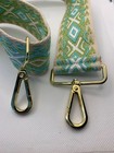 Universal Fluor Green Aztec Style Replacement Bag Strap W  Gold Tone Metal Buckl