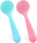 2pack Silicone Face Brush Manual Face Scrub Brush Soft Facial Brushes   112 