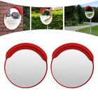 2pc 24  Security Traffic Convex Mirror Wide Angle Safety Mirror Driveway Outdoor