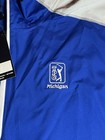 Nwt Footjoy Rain Qtr Zip Pullover Tpc Michigan Blue And Gray Men   s Size L