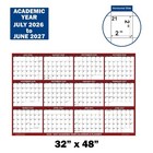 2026-2027 Yearly daily Wall Calendar 48 x32  Maroon