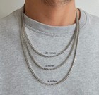 Italian 925 Solid Sterling Silver 2 7mm Franco Link Box Chain Necklace Unisex 