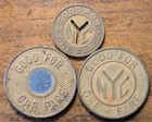 New York City Transit Authority Nyc Subway Good For One Fare Transit Token Lot 3