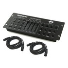 American Dj Lighting Rgbw4c Led Par Can Stage Wash Light Controller   Dmx Cables