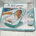 Summer Infant Deluxe Baby Bather Folding Bath Sling Warming Wings Green white