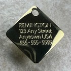 Custom Engraved Dog Tags Personalized Dog Pet Tags Engraved Brass Diamond Dog