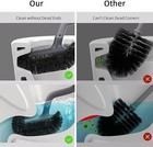 Toilet Bowl Brush Holder Set  Bathroom Deep Cleaning Toilet Cleaner - Gray