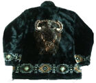 Buffalo Native American Plush Fleece Bison Jacket  xs - 2x 