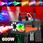 Smoke Fog Machine 600w 8led Party Lights Dj Stage Fogger Effect Rgb With Remote