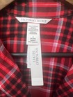 Victoria   s Secret Size Medium Red Black Plaid Womens Long Sleeve Pajama Top