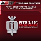 Abn Butt Welding Clamps  16pk - Auto Body Panel Clamps For Edge To Edge Welding