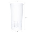 Mainstays White Round Laundry Hamper With Lid  13 5 x25   Plastic  Ventilated